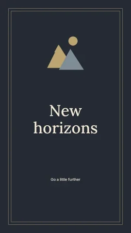 New horizons · Elegant phone wallpaper template