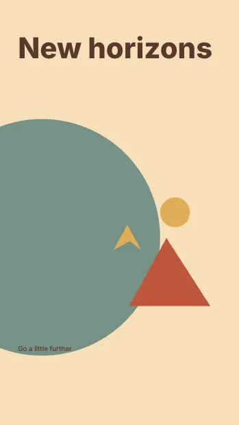 New horizons · Retro phone wallpaper template