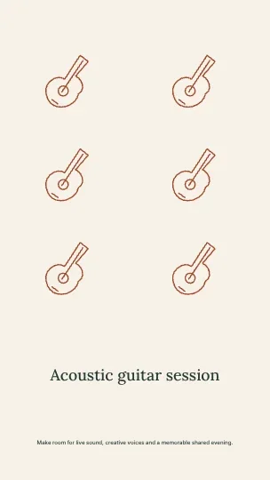 Acoustic guitar session · Pattern phone wallpaper template
