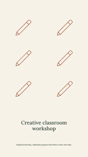 Creative classroom workshop · Pattern phone wallpaper template