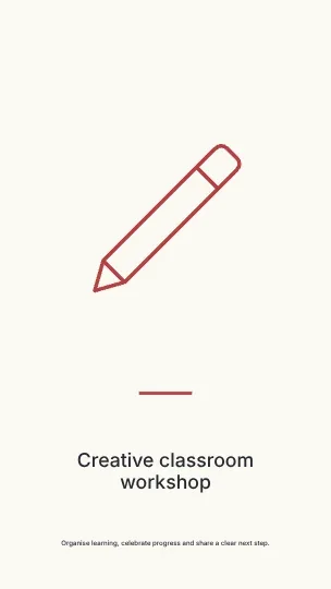 Creative classroom workshop · Statement phone wallpaper template