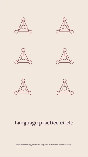 Language practice circle · Pattern phone wallpaper template