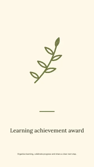 Learning achievement award · Statement phone wallpaper template