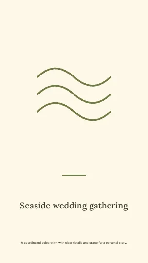 Seaside wedding gathering · Statement phone wallpaper template