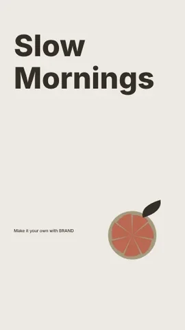 Slow Mornings · Typographic phone wallpaper template