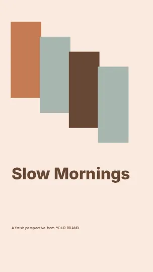 Slow Mornings · Terrace phone wallpaper template