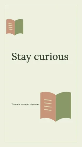 Stay curious · Botanical phone wallpaper template