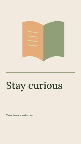 Stay curious · Editorial phone wallpaper template
