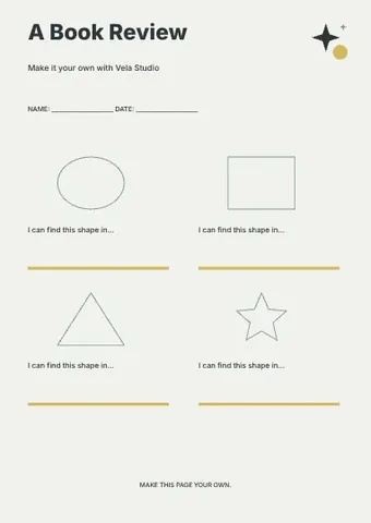 A Book Review · Spectrum worksheet template