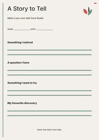 A Story to Tell · Terrace worksheet template
