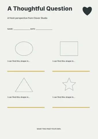 A Thoughtful Question · Spectrum worksheet template