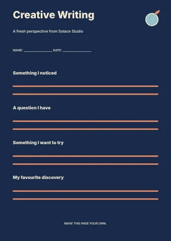 Creative Writing · Spectrum worksheet template