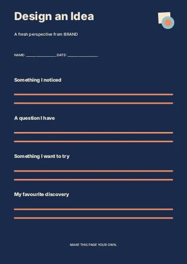 Design an Idea · Spectrum 2 worksheet template