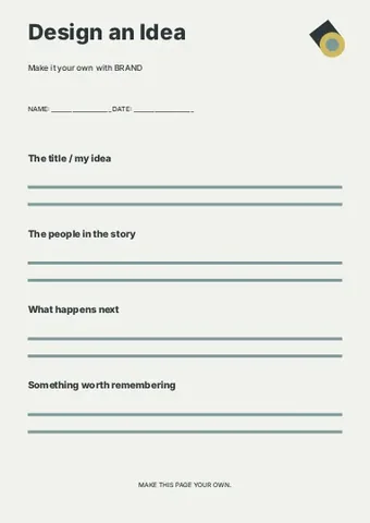 Design an Idea · Spectrum worksheet template