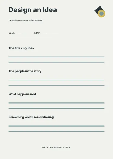 Design an Idea · Spectrum worksheet template