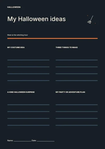 Halloween witches dance worksheet template