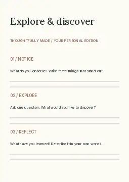Learning Journal · Linework worksheet template