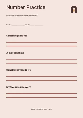 Number Practice · Gallery worksheet template
