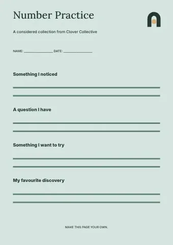 Number Practice · Stencil worksheet template