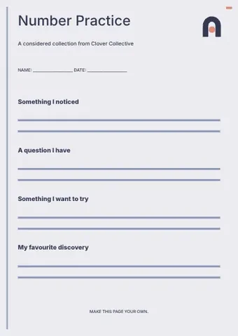 Number Practice · Terrace worksheet template