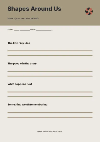 Shapes Around Us · Typographic 2 worksheet template
