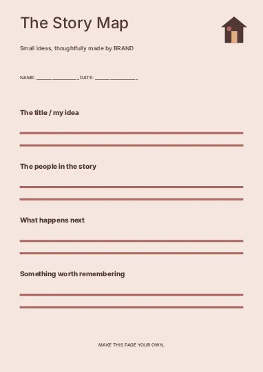 The Story Map · Gallery worksheet template