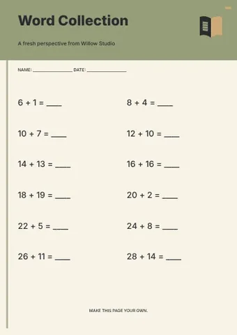 Word Collection · Medallion worksheet template