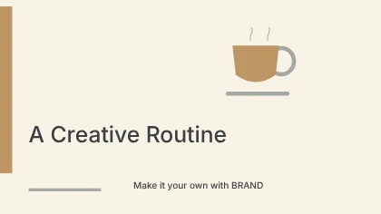 A Creative Routine · Signal youtube thumbnail template