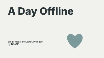 A Day Offline · Typographic youtube thumbnail template