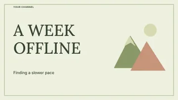 A WEEK OFFLINE · Botanical youtube thumbnail template