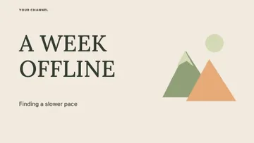 A WEEK OFFLINE · Editorial youtube thumbnail template
