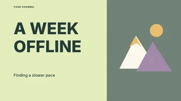 A WEEK OFFLINE · Geometric youtube thumbnail template