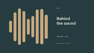 BEHIND THE SOUND · Monochrome youtube thumbnail template