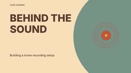 BEHIND THE SOUND · Retro youtube thumbnail template