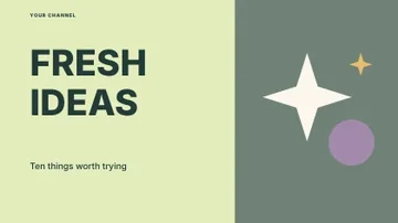 FRESH IDEAS · Geometric youtube thumbnail template