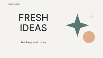 FRESH IDEAS · Minimal youtube thumbnail template