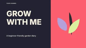 GROW WITH ME · Bold youtube thumbnail template