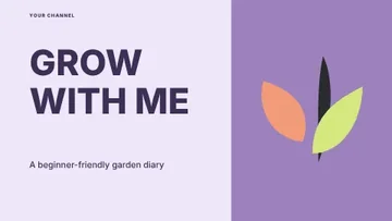 GROW WITH ME · Playful youtube thumbnail template
