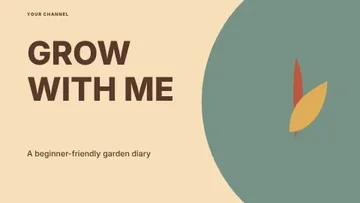 GROW WITH ME · Retro youtube thumbnail template
