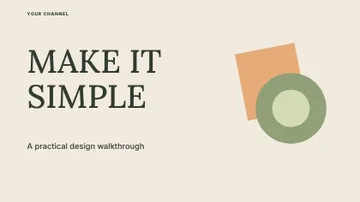 MAKE IT SIMPLE · Editorial youtube thumbnail template