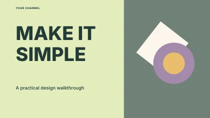 MAKE IT SIMPLE · Geometric youtube thumbnail template