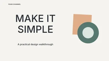 MAKE IT SIMPLE · Minimal youtube thumbnail template