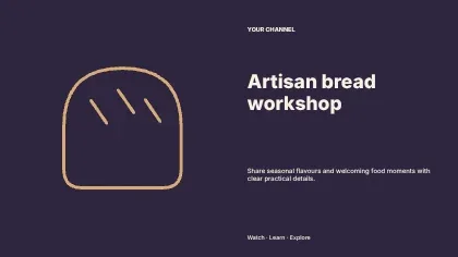 Artisan bread workshop · Split youtube thumbnail template