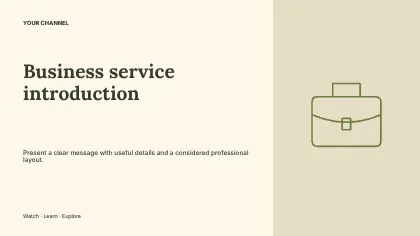 Business service introduction · Columns youtube thumbnail template