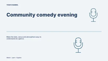 Community comedy evening · Ribbon youtube thumbnail template