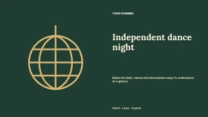 Independent dance night · Spotlight youtube thumbnail template