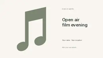 Open air film evening · Ribbon youtube thumbnail template