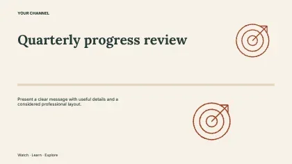 Quarterly progress review · Ribbon youtube thumbnail template