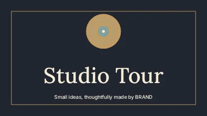 Studio Tour · Frame youtube thumbnail template