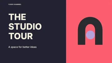THE STUDIO TOUR · Bold youtube thumbnail template